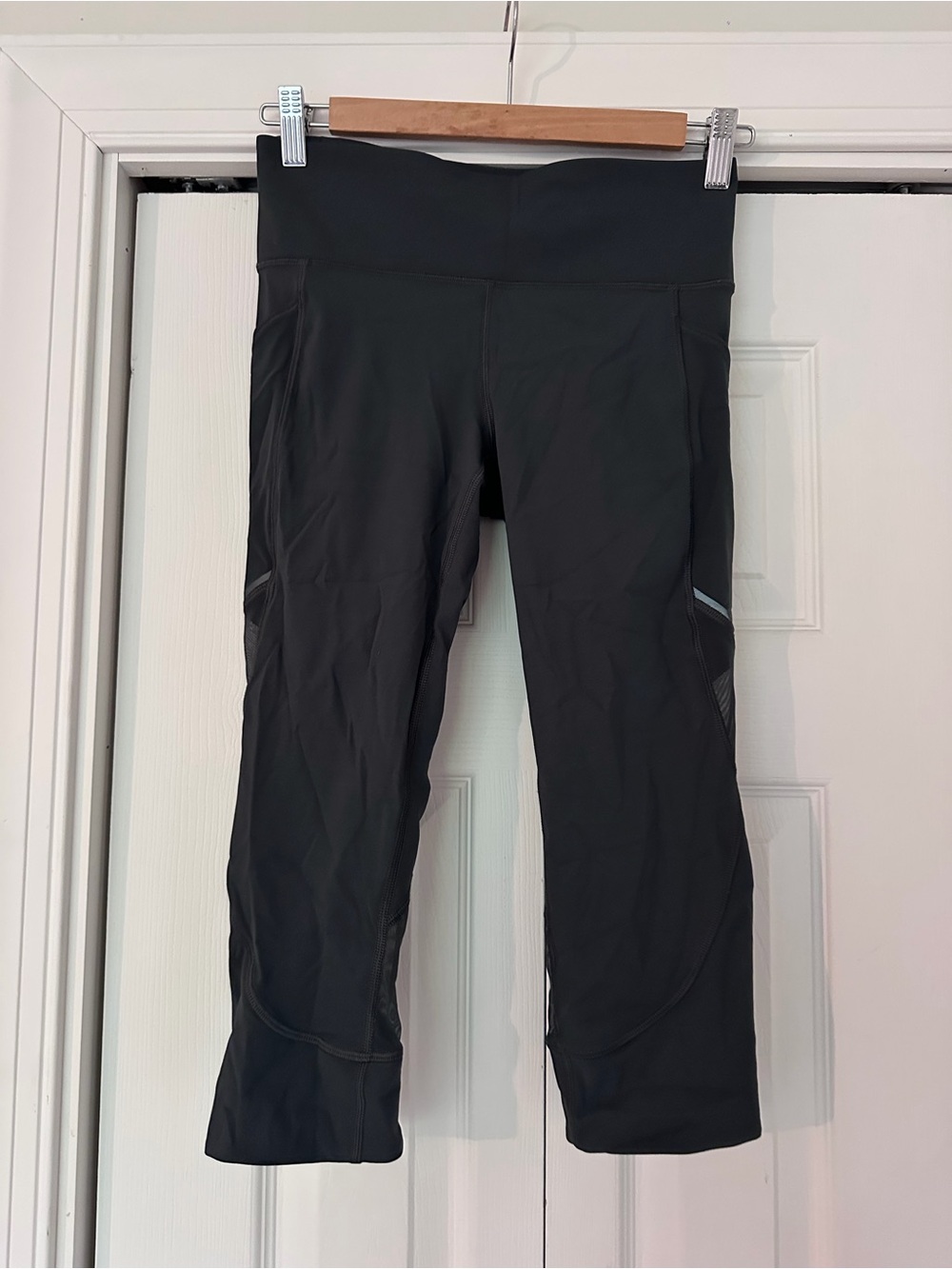 Dark Grey Cropped Athletic Leggings - Capri Workout Pants